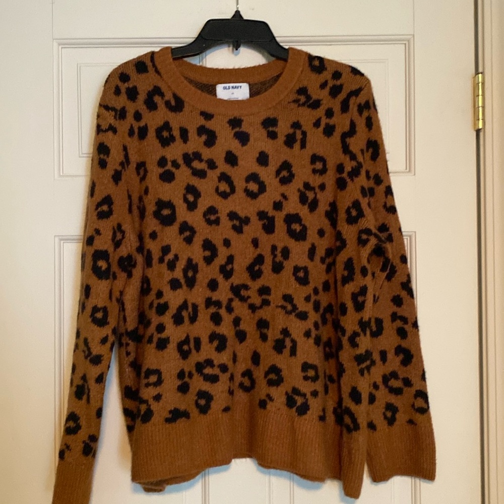 Leopard Sweater Old Navy Hip Length